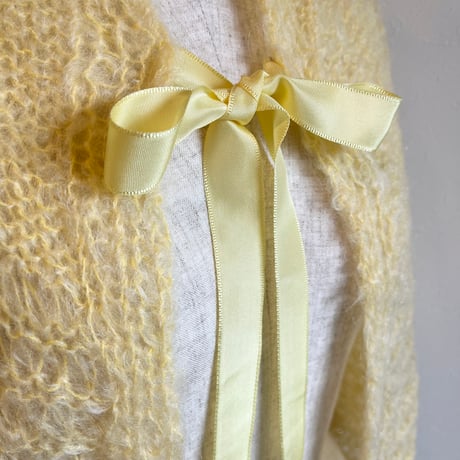 〈vintage〉low gauge mohair cardigan with bow