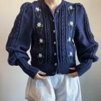 〈vintage〉 volume sleeve dirndl cardigan