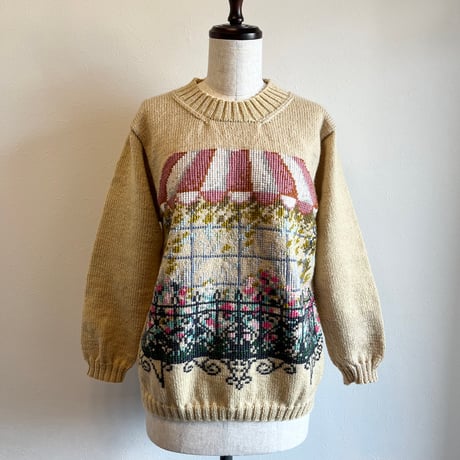 〈vintage〉cross stitch sweater