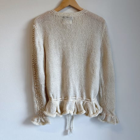 〈vintage〉 hem frill cardigan