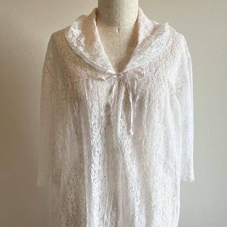 〈vintage〉midi length lace one-piece