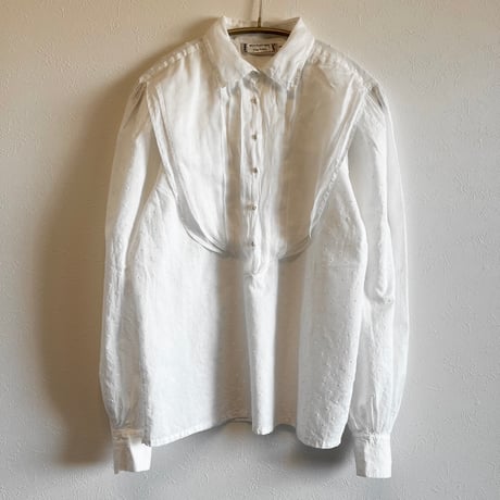 〈vintage〉dot embroidery blouse