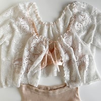 〈vintage〉crochet bolero with rudder lace