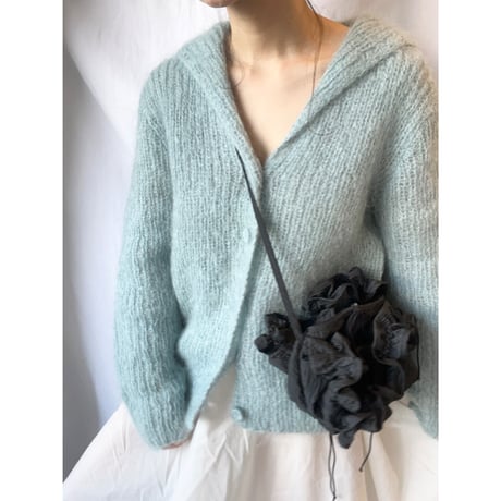 〈vintage〉sailor collar mohair cardigan