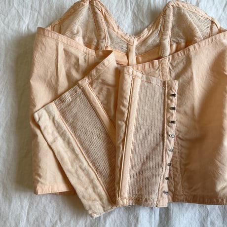〈vintage〉salmon pink bustier