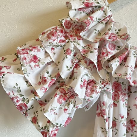 〈vintage〉rose pattern tiered dress