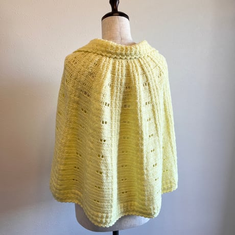 〈vintage〉knit cape with bow