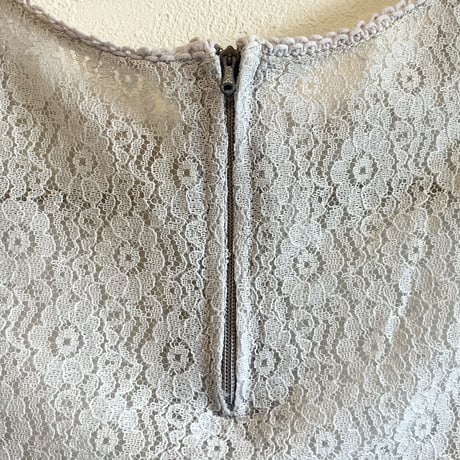 〈vintage〉pail blue lace tops