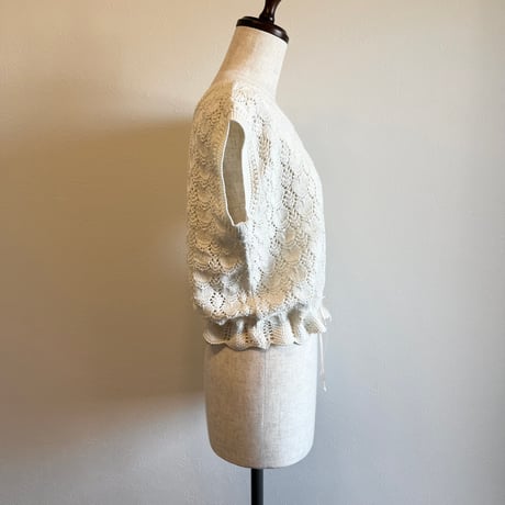〈vintage〉made in Italy / rudder lace crochet vest