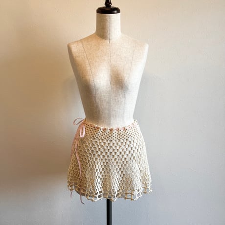 〈antique〉crochet skirt with ladder lace