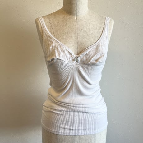 〈vintage〉Europa made rib camisole