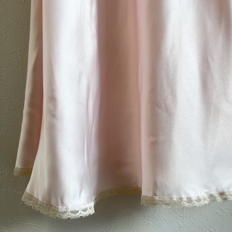 〈vintage〉made in USA/slip dress with pink rose