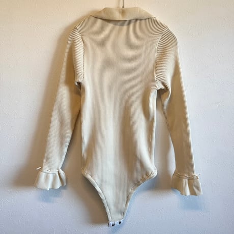 〈vintage〉rib knit leotard
