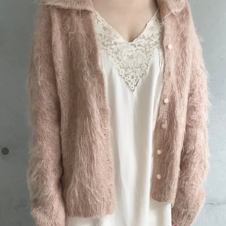 〈vintage〉kid mohair cardigan