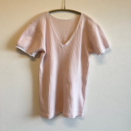 〈vintage〉baby pink cotton cutsew