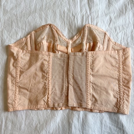 〈vintage〉salmon pink bustier