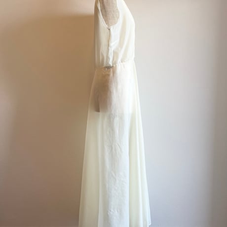 〈vintage〉dot pattern nylon sheer onepiece