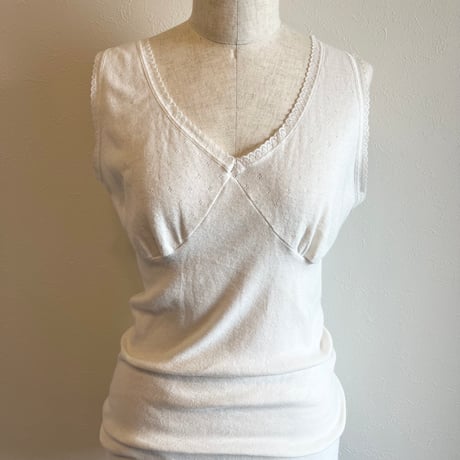 〈vintage〉euro underwear tanktop white