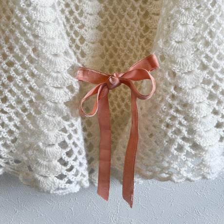 〈vintage〉crochet mohair cape