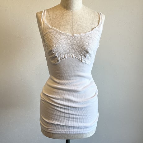 〈vintage〉Europa made rib camisole