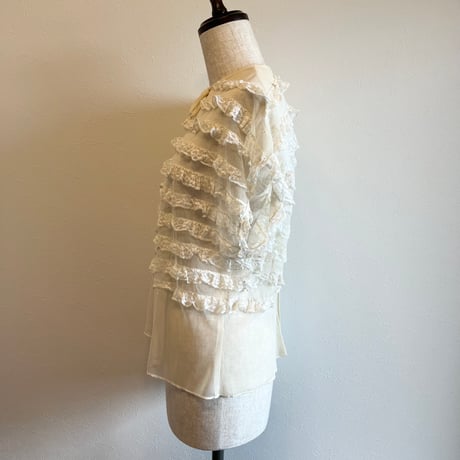 〈vintage〉tulle lace tops
