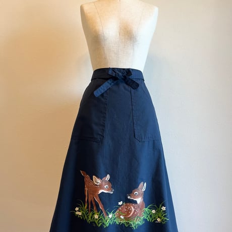 〈vintage〉bambi drawing design skirt