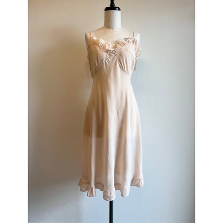 〈antique〉silk camisole onepiece
