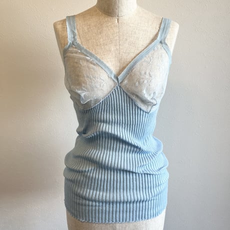 〈vintage〉Europa made rib camisole
