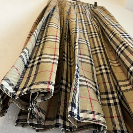 〈vintage〉made in Italy/tartan check maxi skirt
