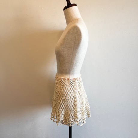 〈antique〉crochet skirt with ladder lace