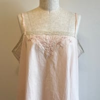 〈vintage〉flower embroidery cotton camisole