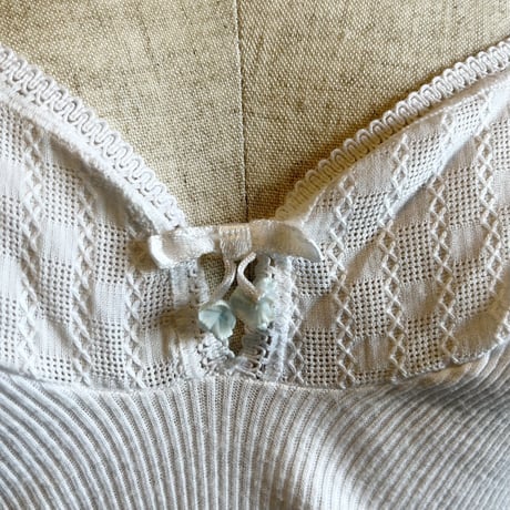 〈vintage〉Europa made rib camisole