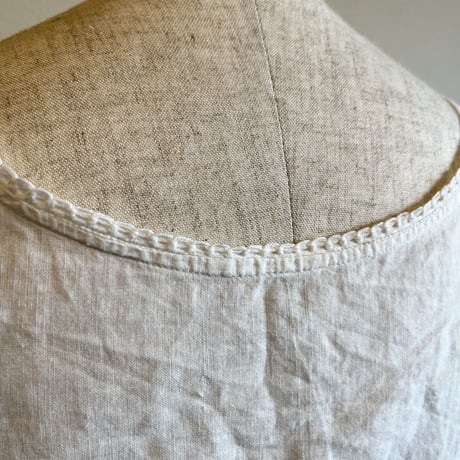 〈vintage〉ladder lace cotton blouse