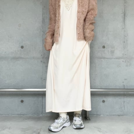 〈antique〉baby pink silk slip