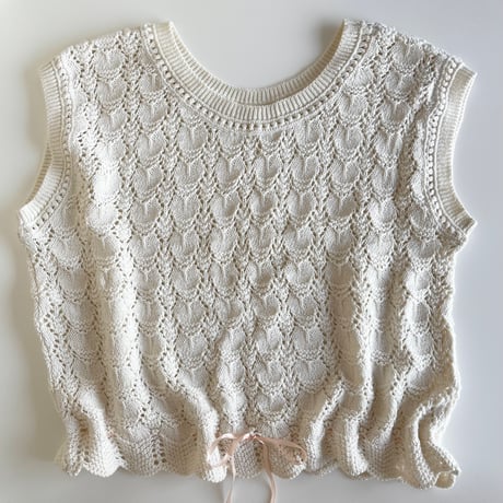 〈vintage〉made in Italy / rudder lace crochet vest