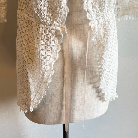 〈antique〉eyelet cotton bolero