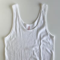 〈vintage〉Euro underwear scallop tank top