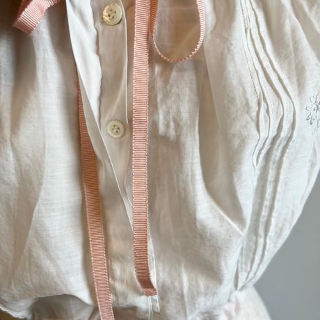 〈antique〉cotton blouse with ladder lace