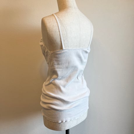 〈vintage〉dot pattern Euro camisole light gray