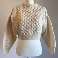 〈vintage〉made in Ireland/volume sleeve fisherman sweater