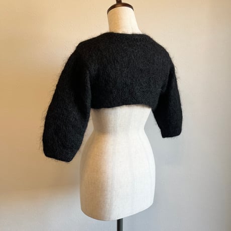 〈vintage〉mohair knit bolero with silk ribbon