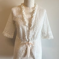〈antique〉eyelet cotton bolero