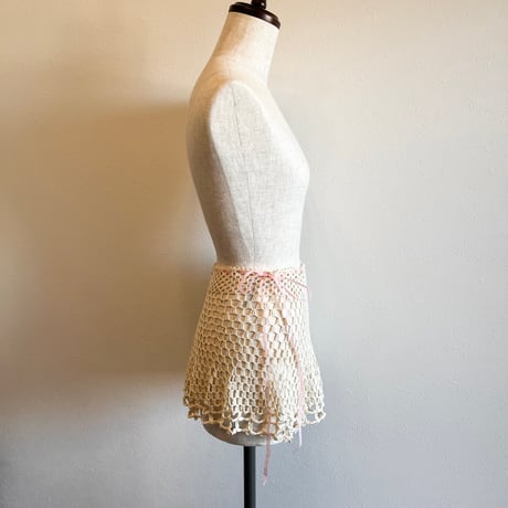 〈antique〉crochet skirt with ladder lace