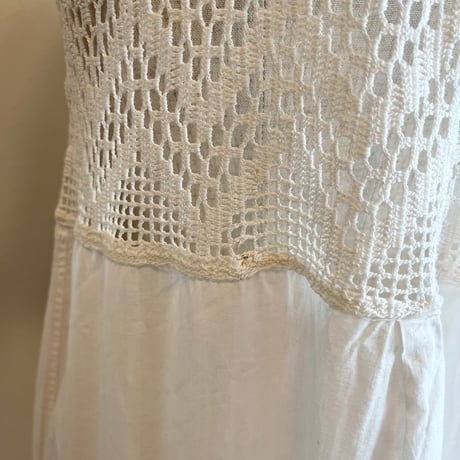 〈antique〉cotton crochet onepiece