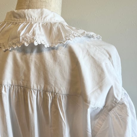 〈antique〉big collar cotton dress