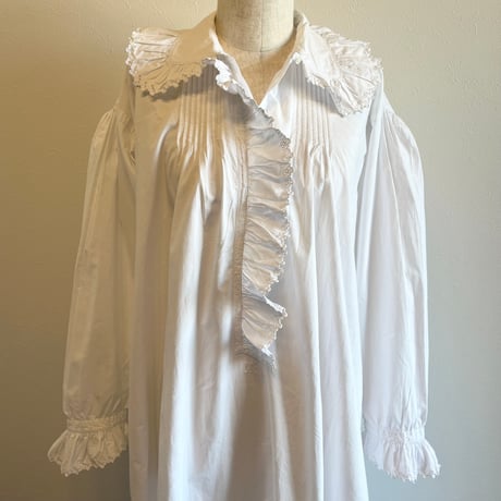 〈antique〉big collar cotton dress