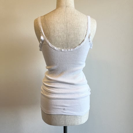 〈vintage〉Europa made rib camisole