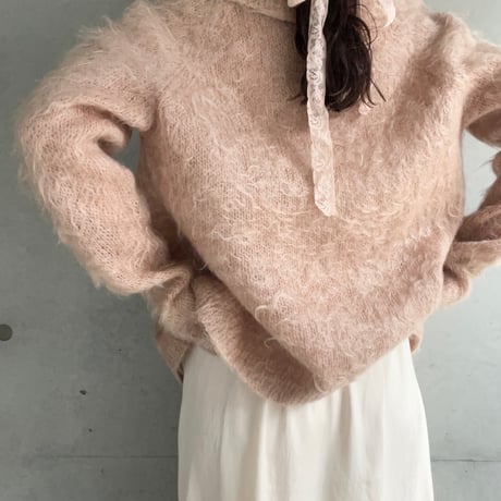〈vintage〉kid mohair cardigan