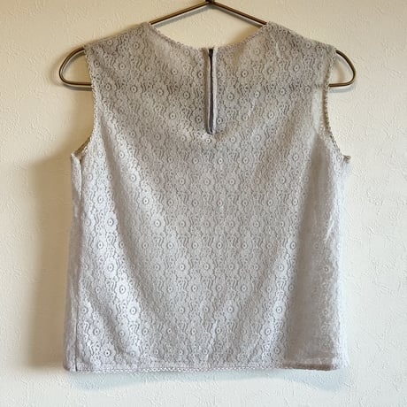 〈vintage〉pail blue lace tops