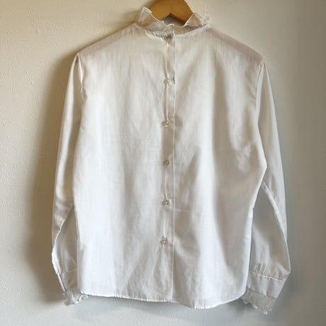〈vintage〉sheer ruffle frill blouse